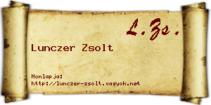 Lunczer Zsolt névjegykártya