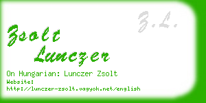 zsolt lunczer business card